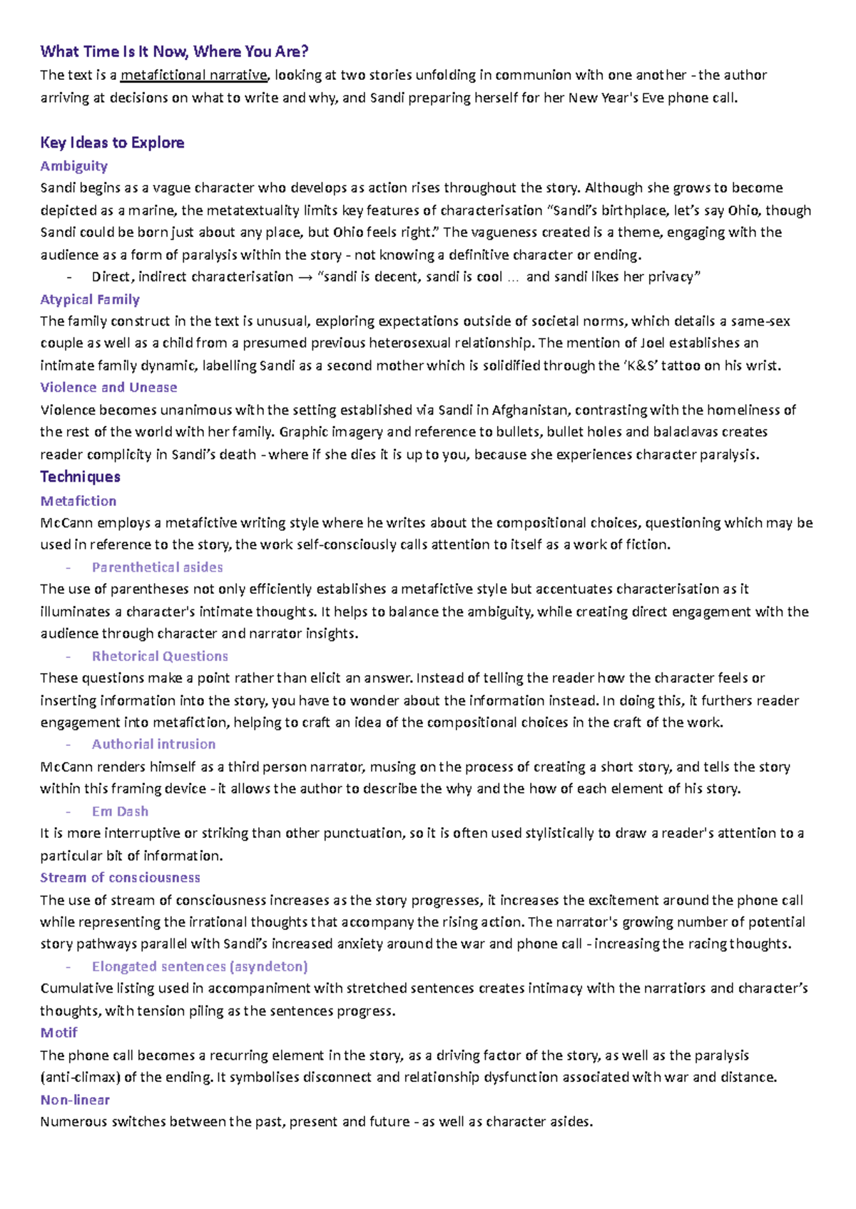 What Time Is it Now, Where You Are Notes What Time Is It Now, Where