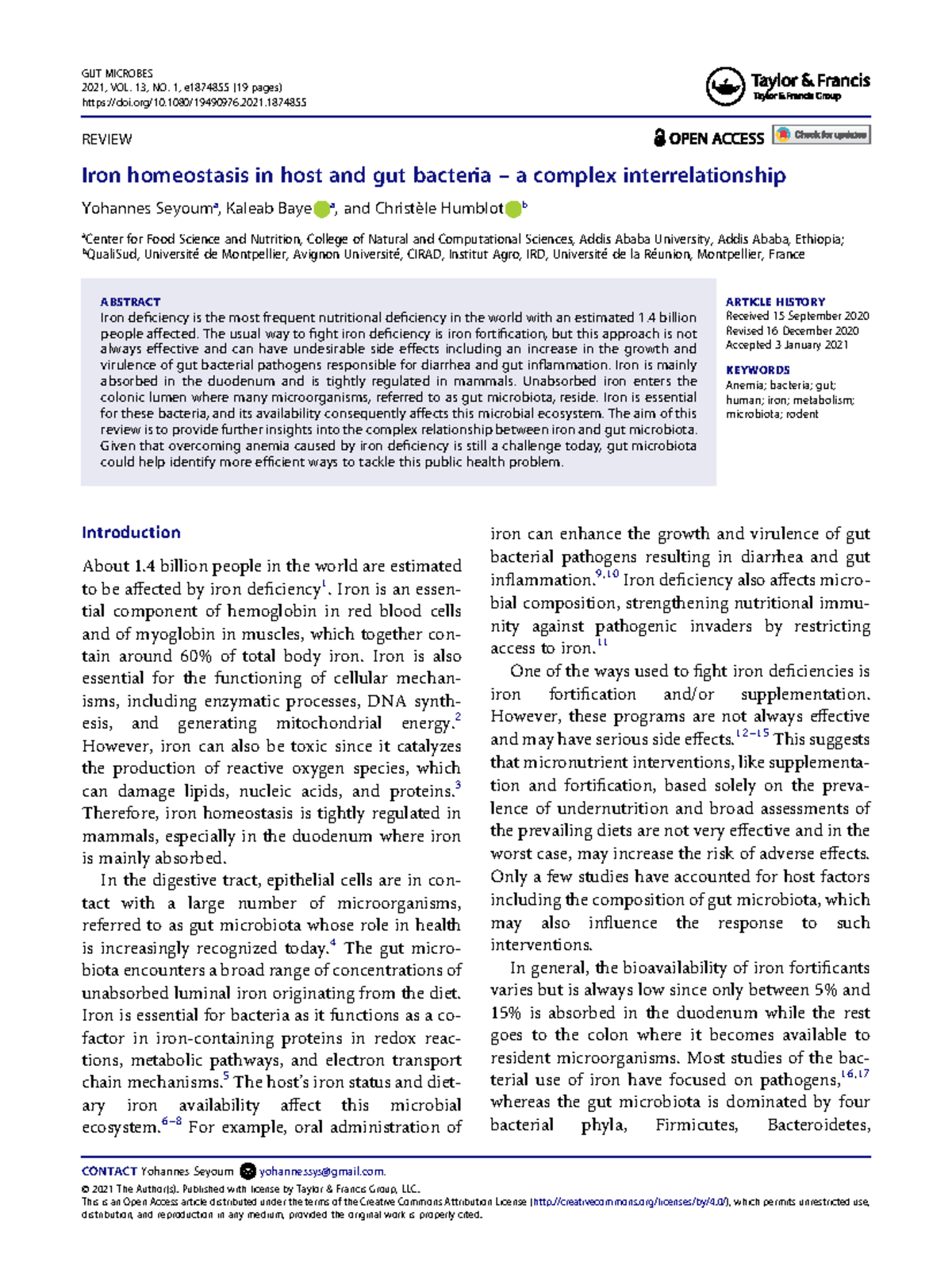 KGMI 13 1874855 - Apuntes importantes 3 - REVIEW Iron homeostasis in ...