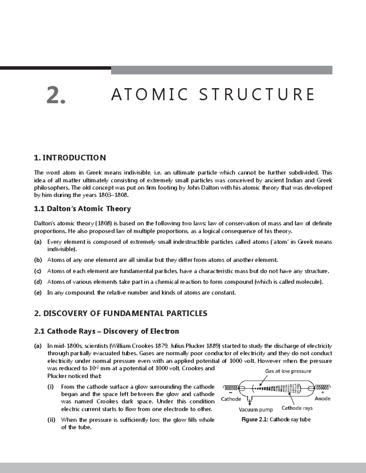 Atomic- Structure- Theory - 2. A T O M I C S T R U C T U R E 1 ...