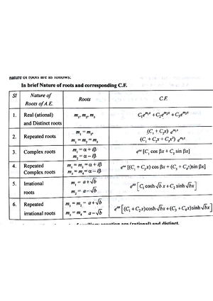 Mth 166 - MTE 166 - Differential Equations and Vector Calculus - Studocu