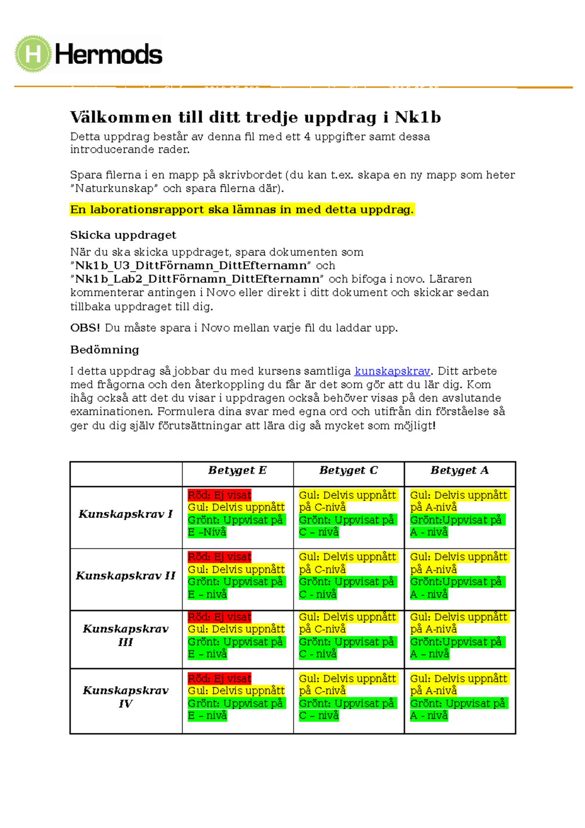 Naturkunskap 1b - Uppdrag 3 - Välkommen Till Ditt Tredje Uppdrag I Nk1b ...