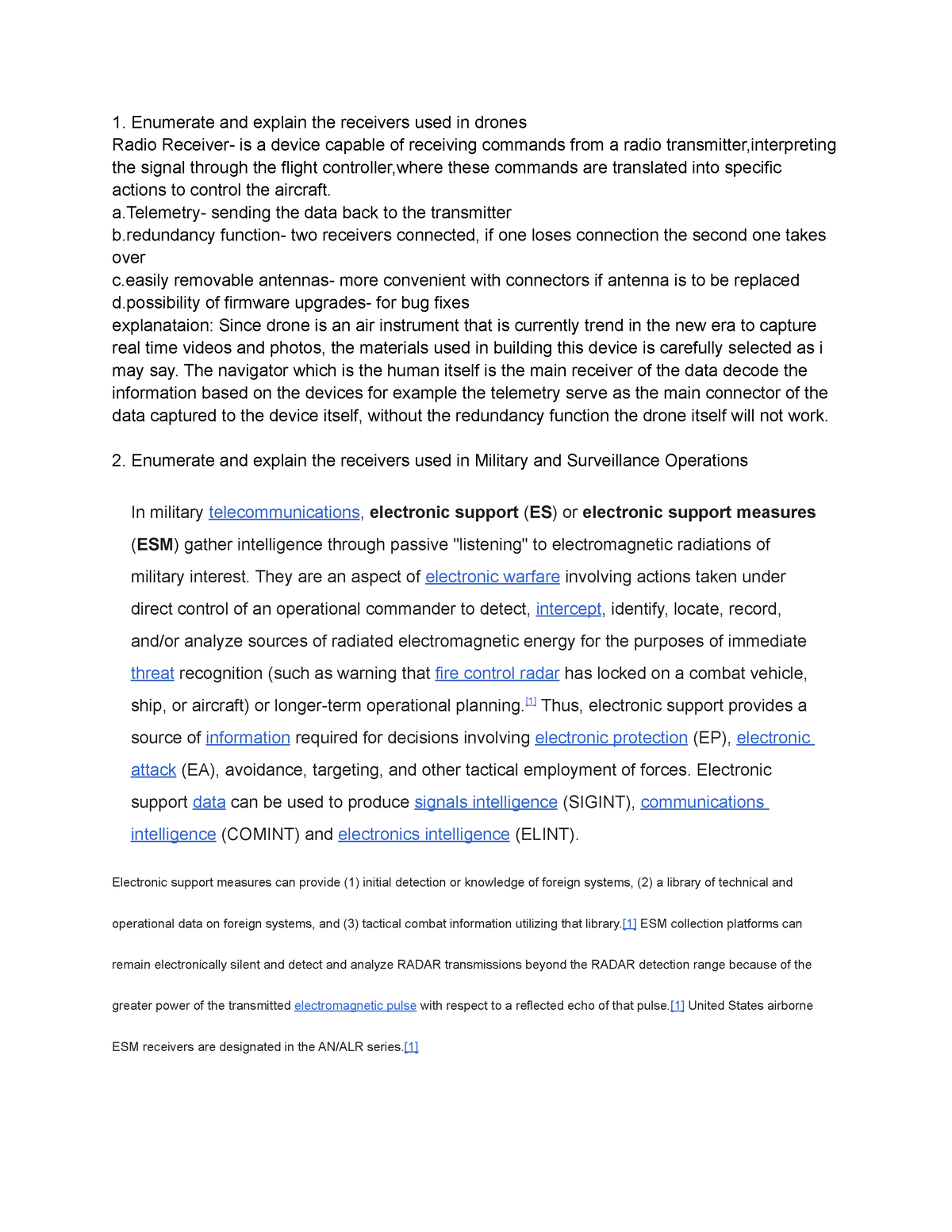 ELC 122 - Lockout/Tagout - 1. Enumerate and explain the receivers used ...