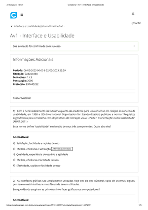 Colaborar - Av1 - Segurança E Auditoria De Sistemas - B - 23/05/2023 ...