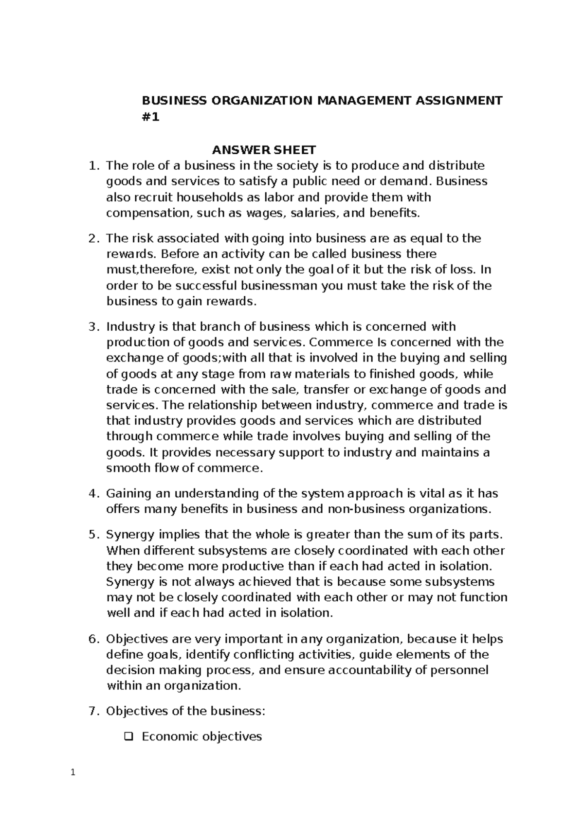 What Is Business Organization Management