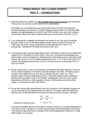 Lecture 1 - Introduction - MODULE EMS504U – HEAT and MASS TRANSFER ...