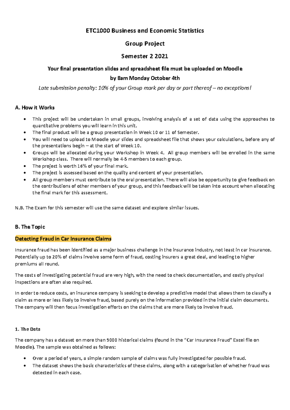 Group project Sem2 2021 - ETC1000 Business and Economic Statistics ...