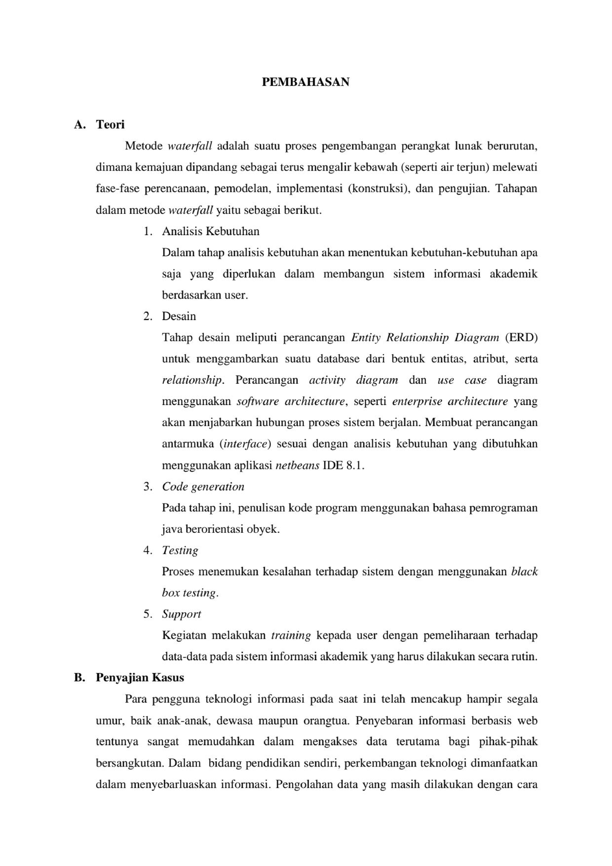 Review Penerapan Metode Waterfall PADA Sistem Informasi Akademik ...