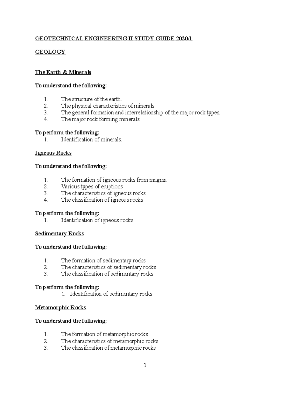 Geotechnical Engineering Ii Study Guide Geotechnical Engineering Ii