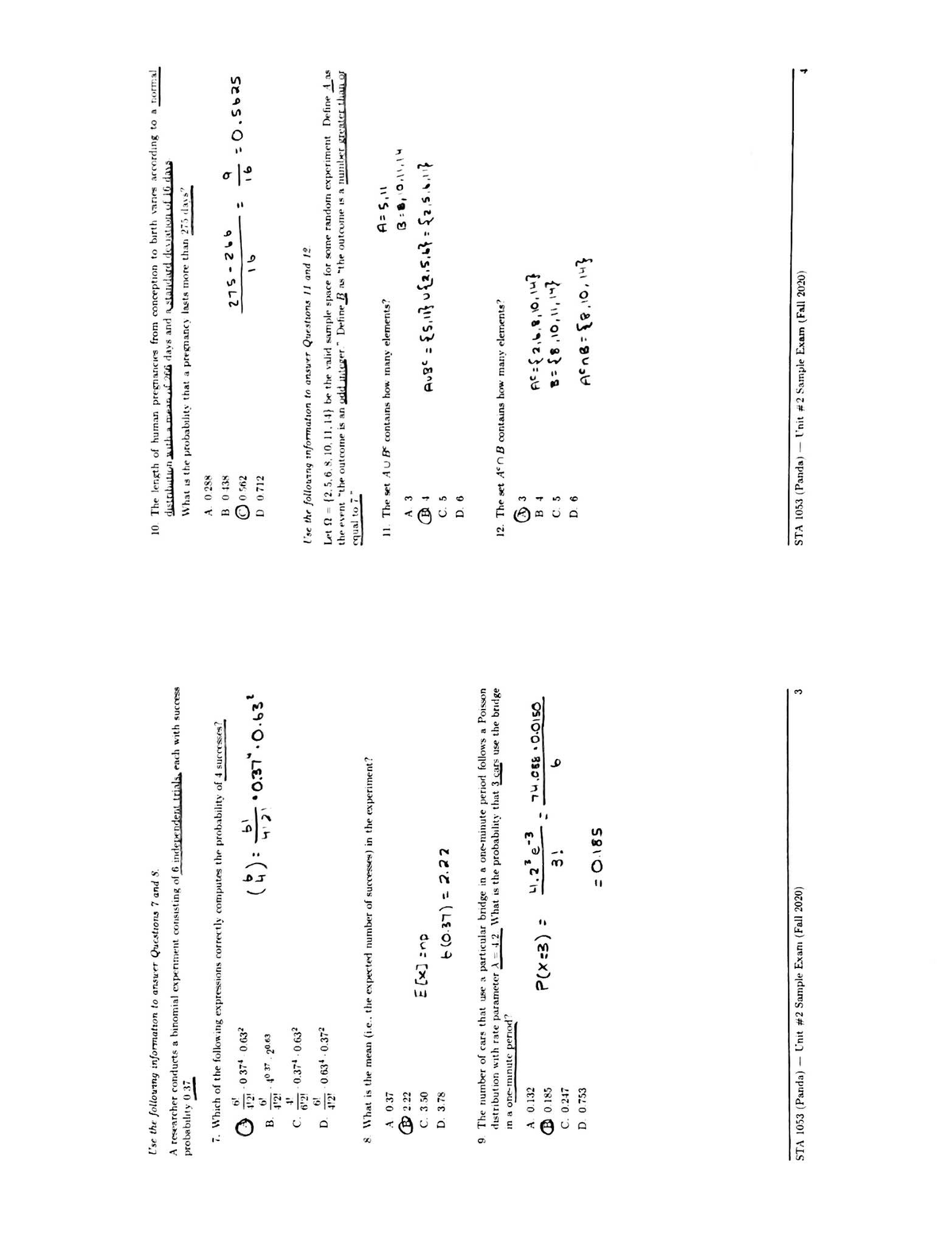 Jun 7, Doc 55 - exam #2 sample exam - Use the following information to ...