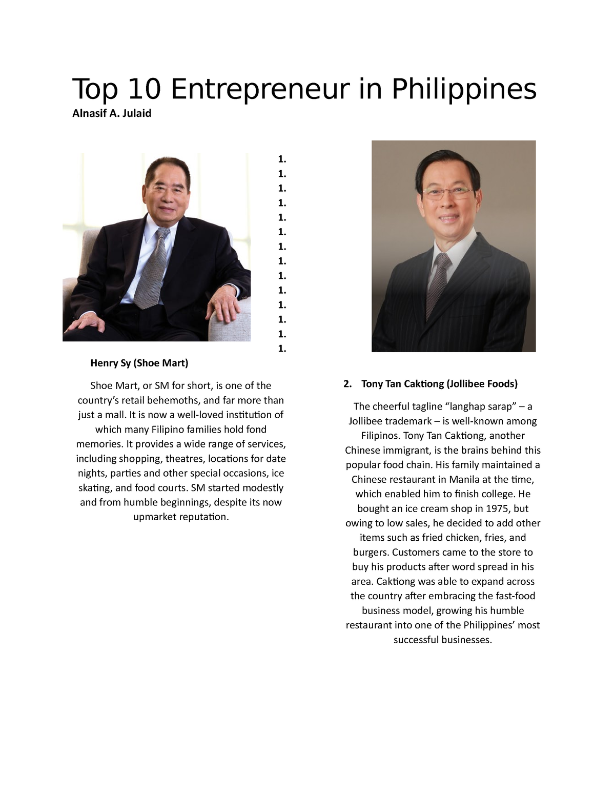 Top 10 Entrepreneur In Philippines - Top 10 Entrepreneur In Philippines ...