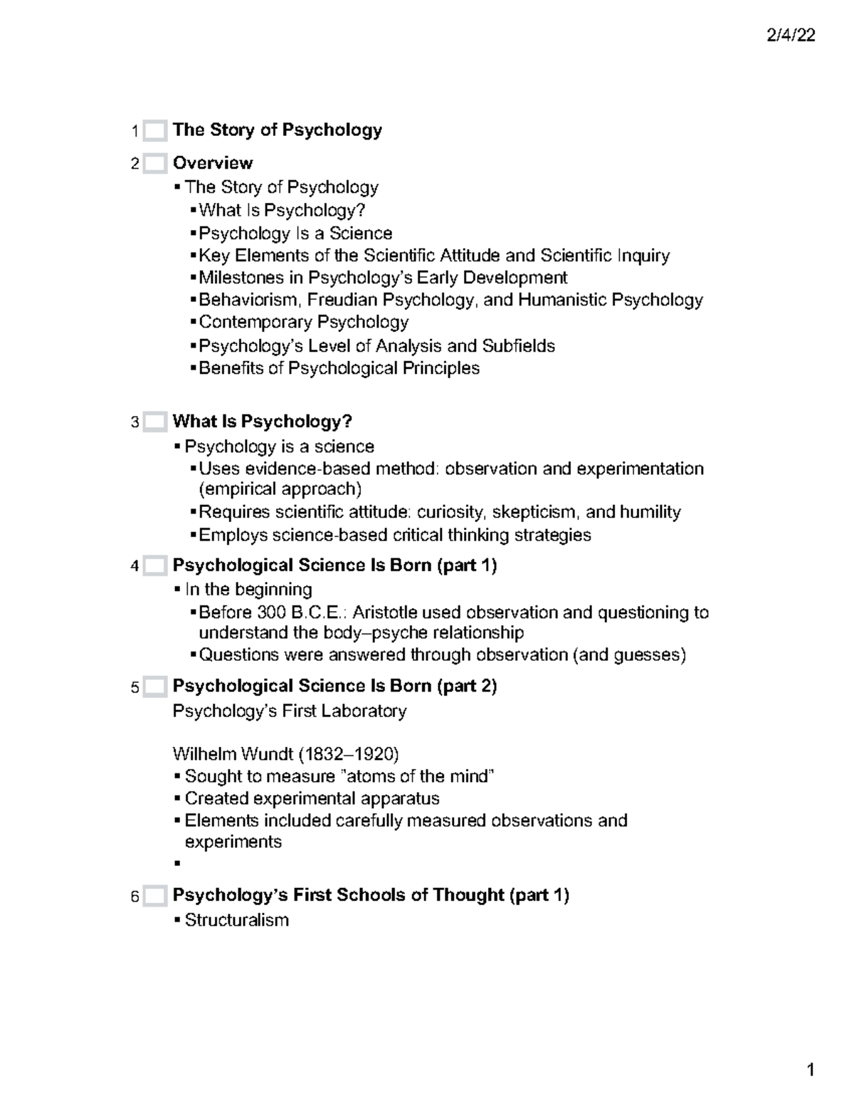 Myers 12emods lectureslides mod01 - 2/4/ 1 The Story of Psychology ...