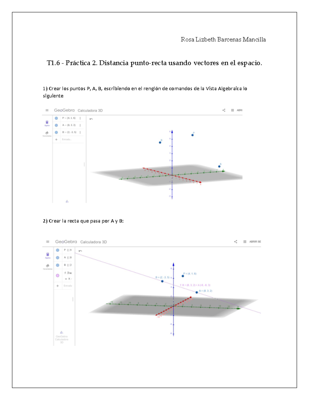 Practica 2 - práctica en GeoGebra - Rosa Lizbeth Barcenas Mancilla T1 ...