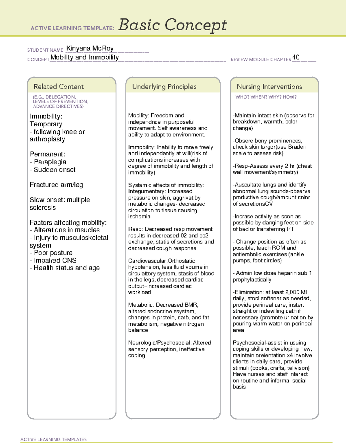 Temp 6 - n/a - NURS 200 - ACTIVE LEARNING TEMPLATES Basic Concept ...