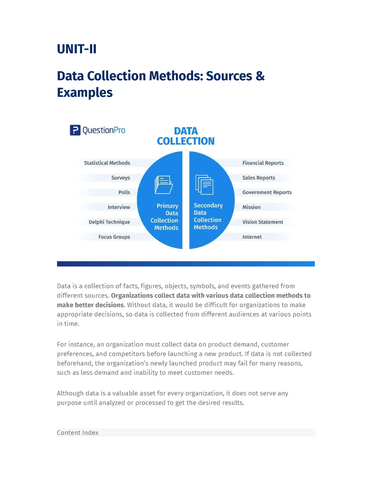 Data Collection Methods: Sources & Examples