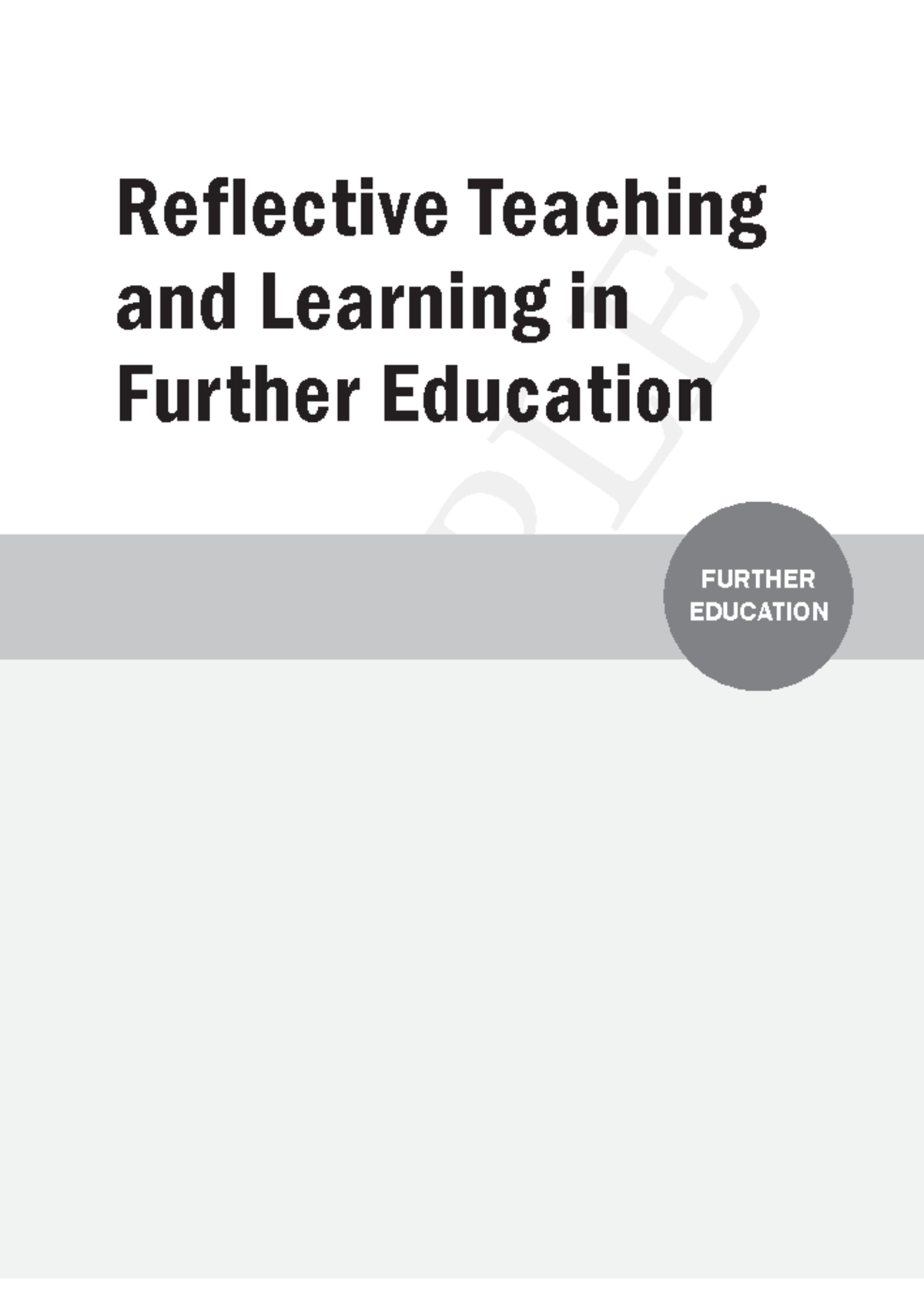 Reflective T L In Fe Sample - Sample Further Education Reflective 