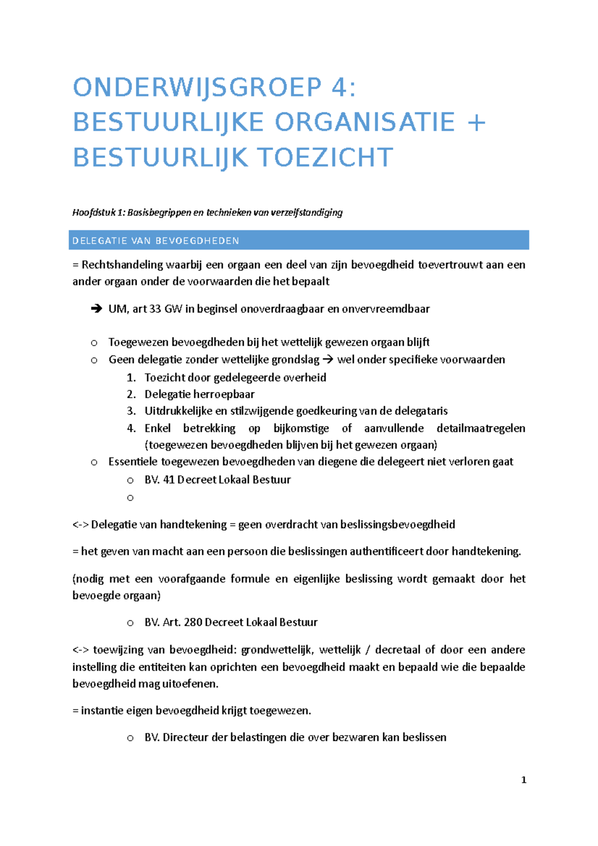 ONDERWIJSGROEP 4 BOEK : BESTUURLIJKE ORGANISATIE + BESTUURLIJK TOEZICHT ...