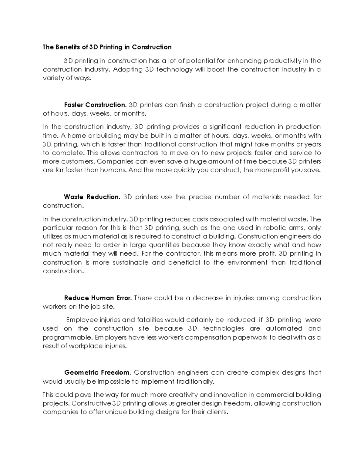 (2)3D Printing IN Construction - The Benefits of 3D Printing in ...