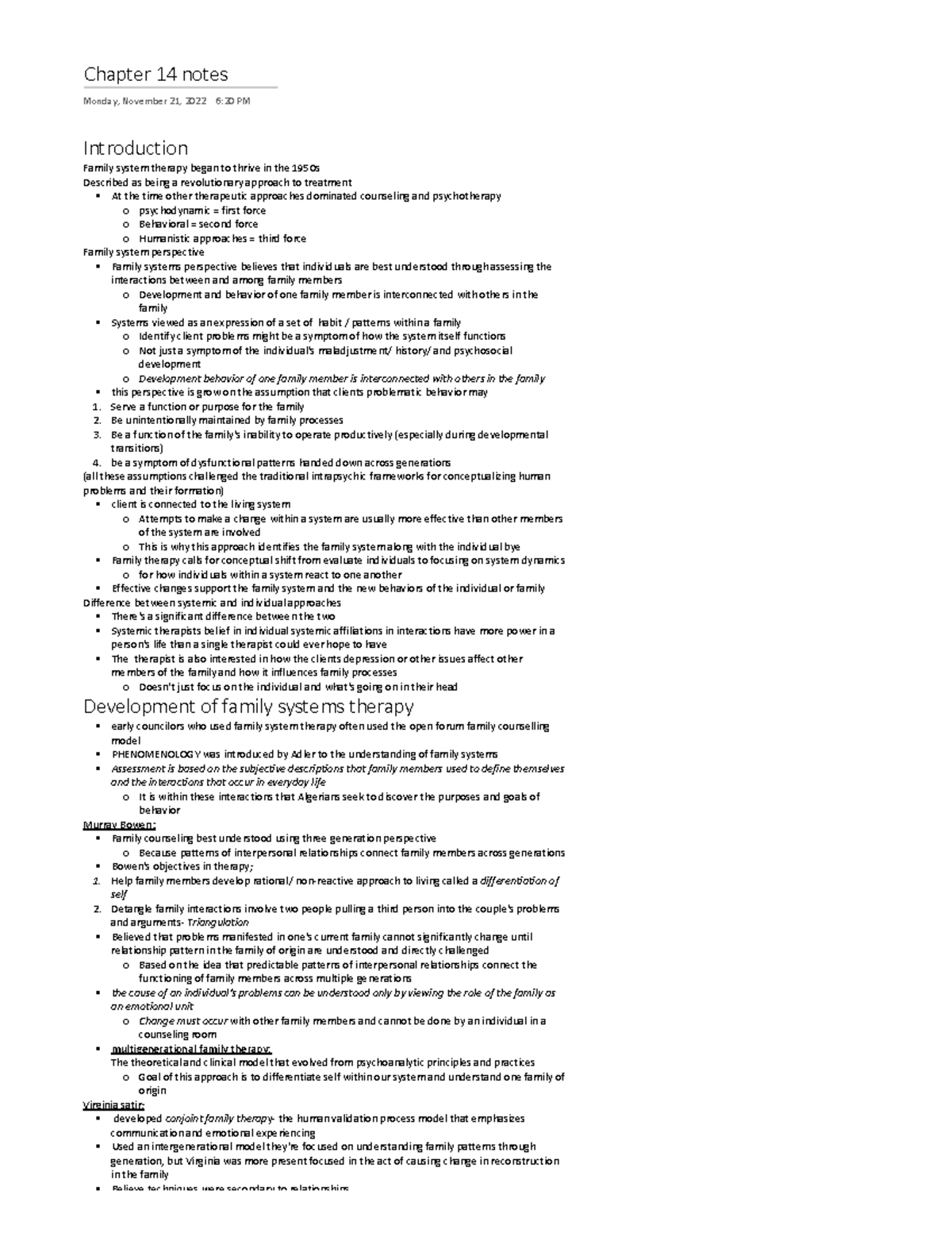 Pcn 107 textbook notes chapter 14 - Chapter 14 notes Monday, November ...