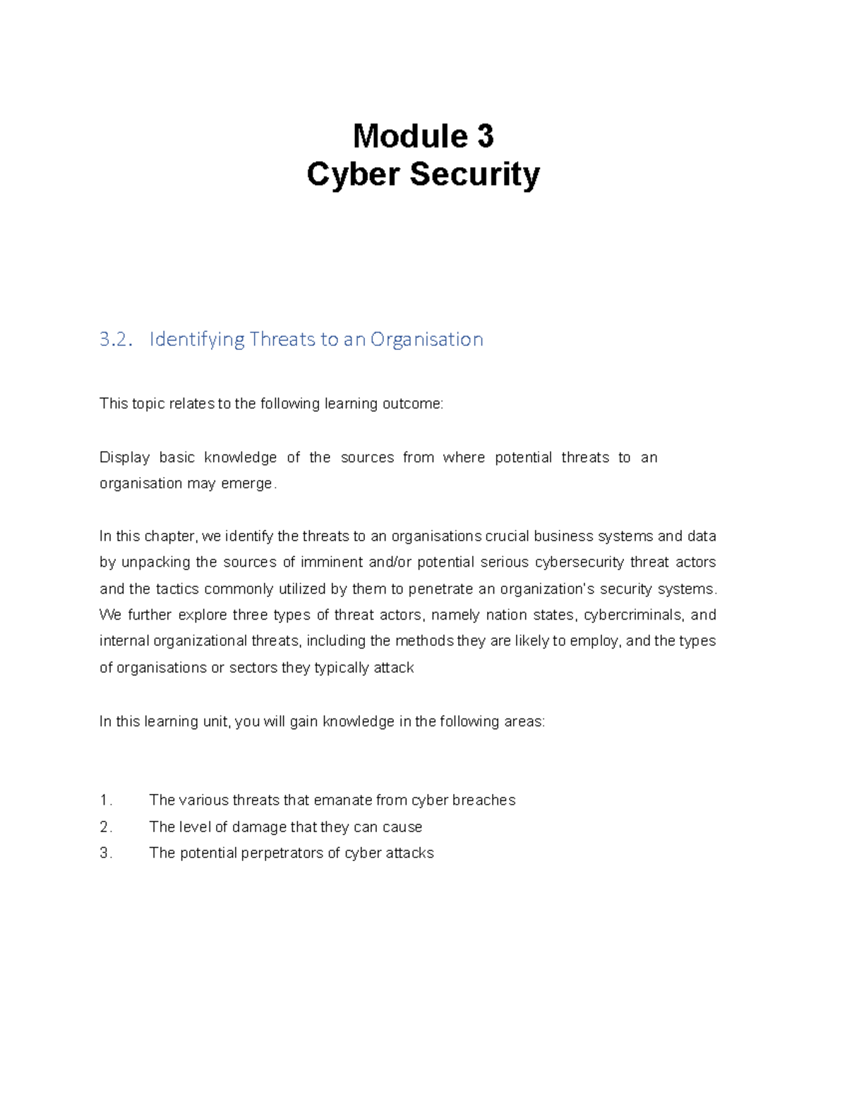 NC Banking SP 5 Module 3 Topic 2 - Module 3 Cyber Security 3 ...