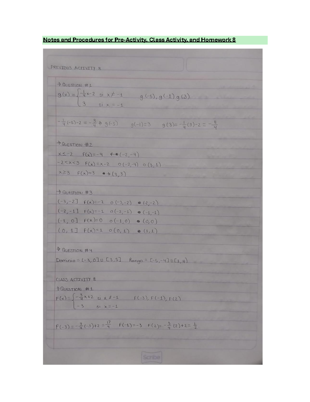 Notes and Procedures for Pre 8 - Math IV: mathematical models - Notes ...