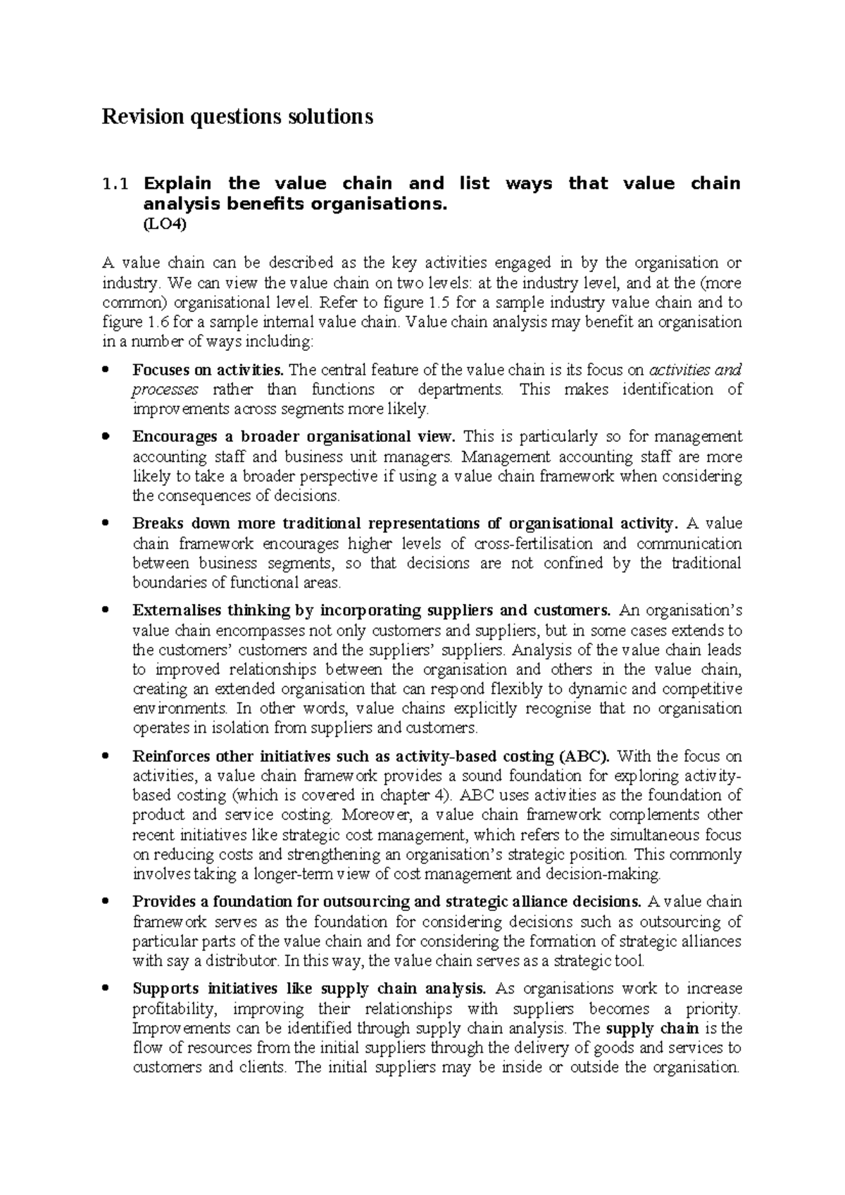 22321 - Topic 1 - Revision solutions - Revision questions solutions 1 ...