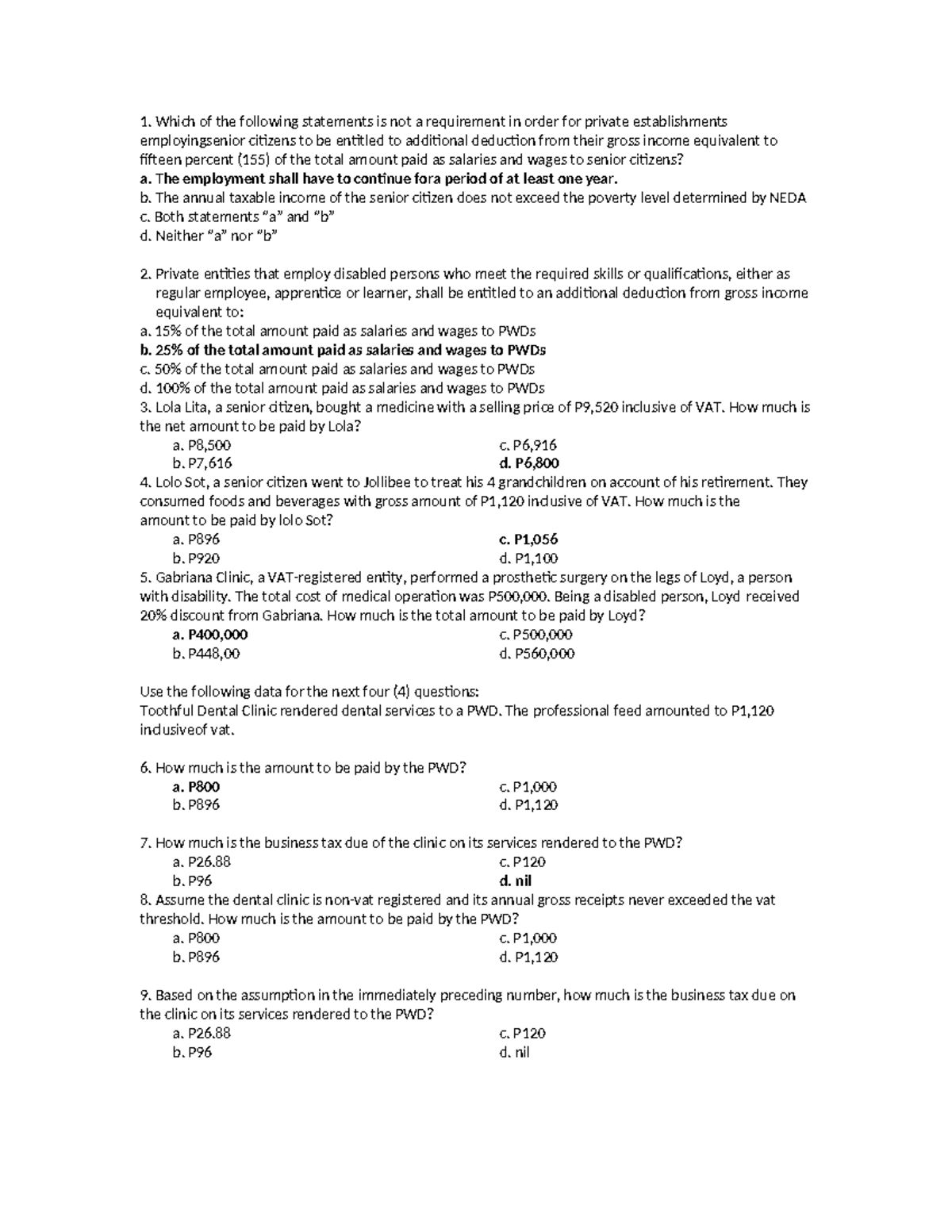 Preferential & BMBE - Which of the following statements is not a ...