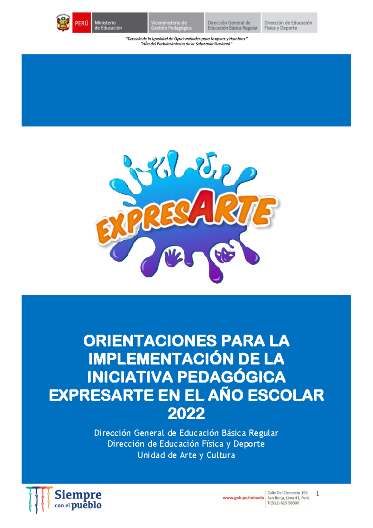 20220322 153533 Orientaciones para la implementacion de - “Año del ...