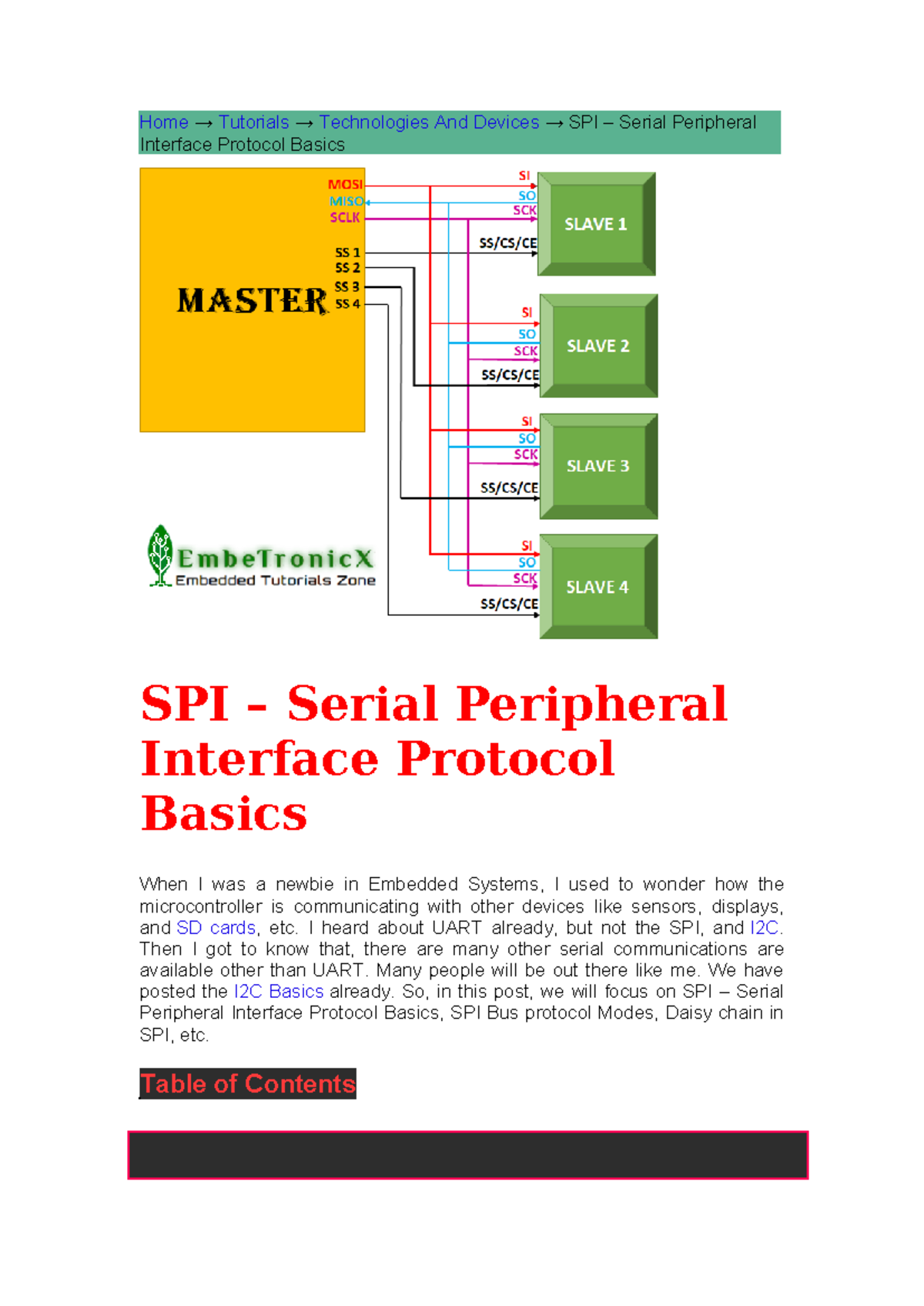 Spi.2c notes for 4 th semester - Home → Tutorials → Technologies And ...