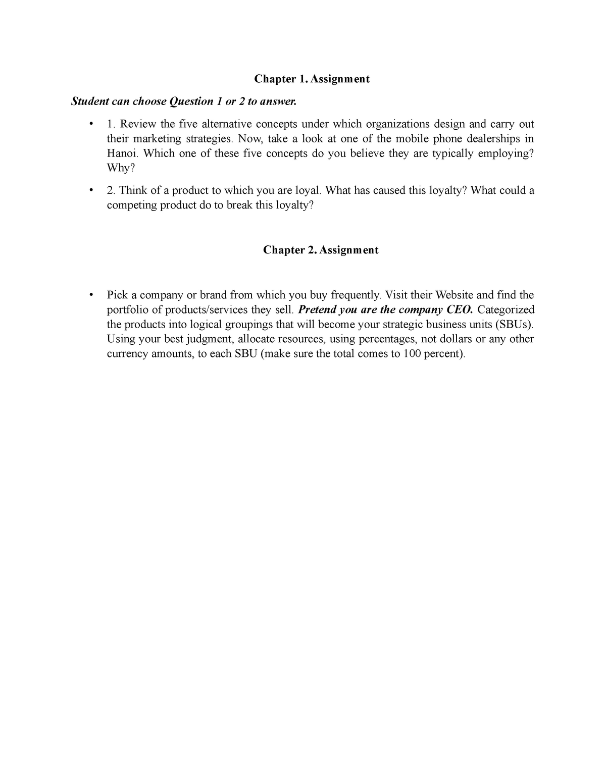 assignment chapter 1 review (practice)