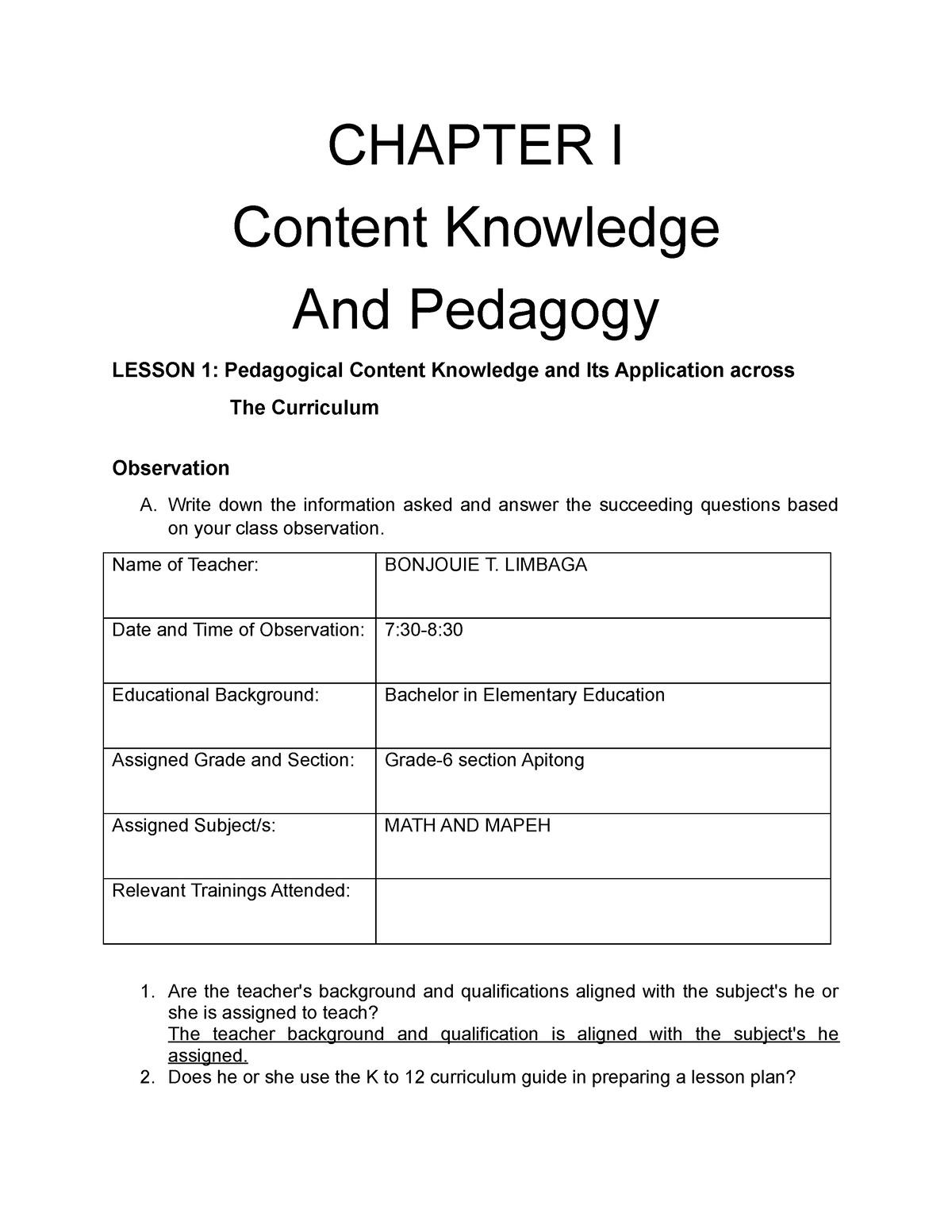 Pedagogical Strategies In Lesson Plan Pdf