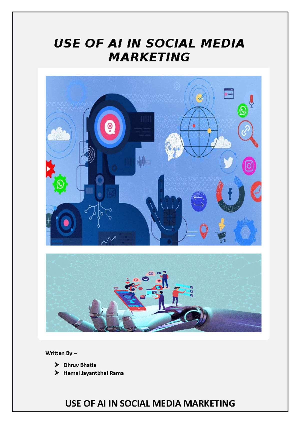 Use of AI in social media marketing - USE OF AI IN SOCIAL MEDIA ...