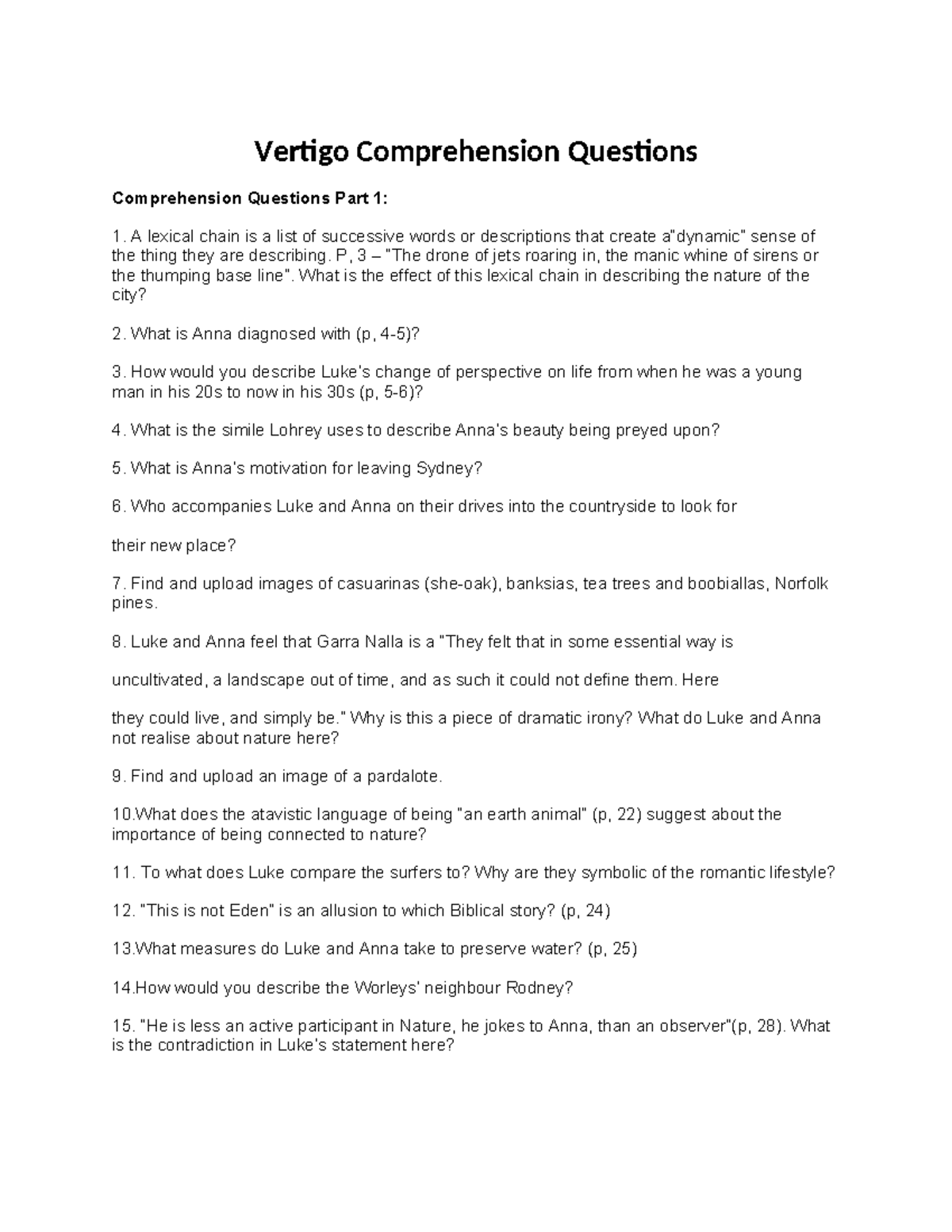 Vertigo comprehension questions- Part I-II and III - Vertigo ...