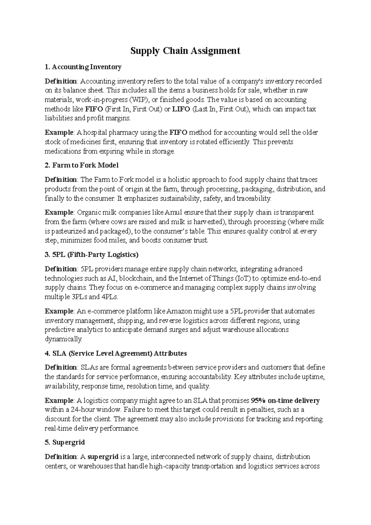 Supply Chain-1 - Sbnn - Supply Chain Assignment Accounting Inventory ...