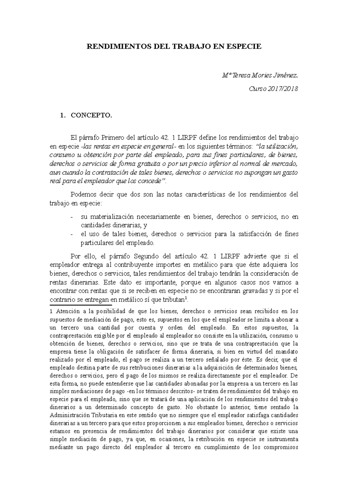 Rendimientos Del Trabajo En Especie – IMUW