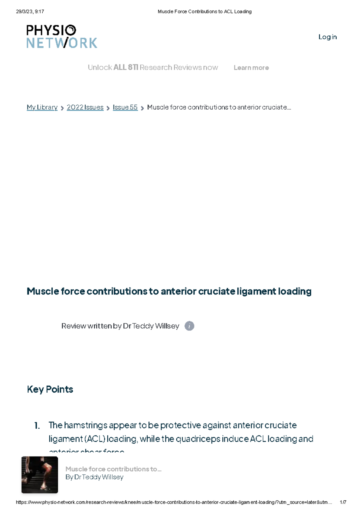 Muscle Force Contributions to ACL Loading - Log in Unlock ALL 811 ...