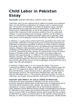 types of child labour essays