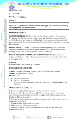 Lp Q4 W1 Reading and Writing Skills 11 - LEARNING PLAN Reading and ...