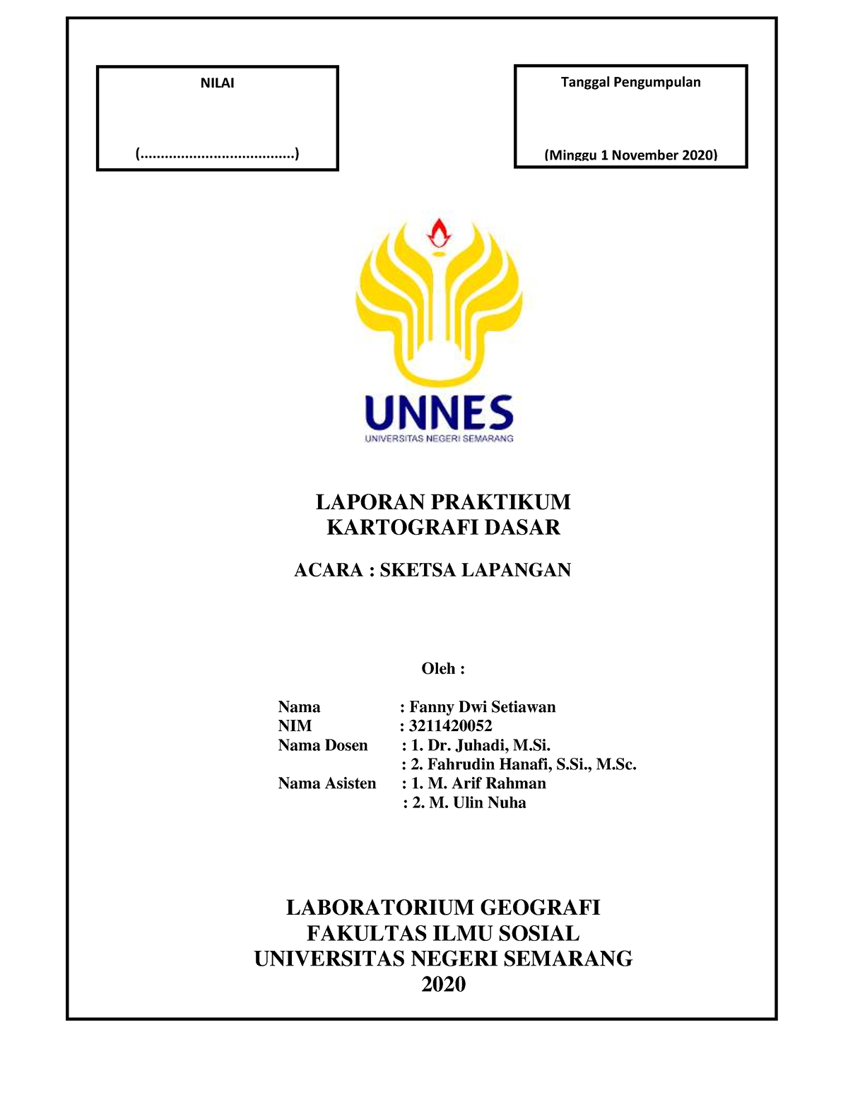 Sketsa Lapangan - LAPORAN PRAKTIKUM KARTOGRAFI DASAR ACARA : SKETSA ...