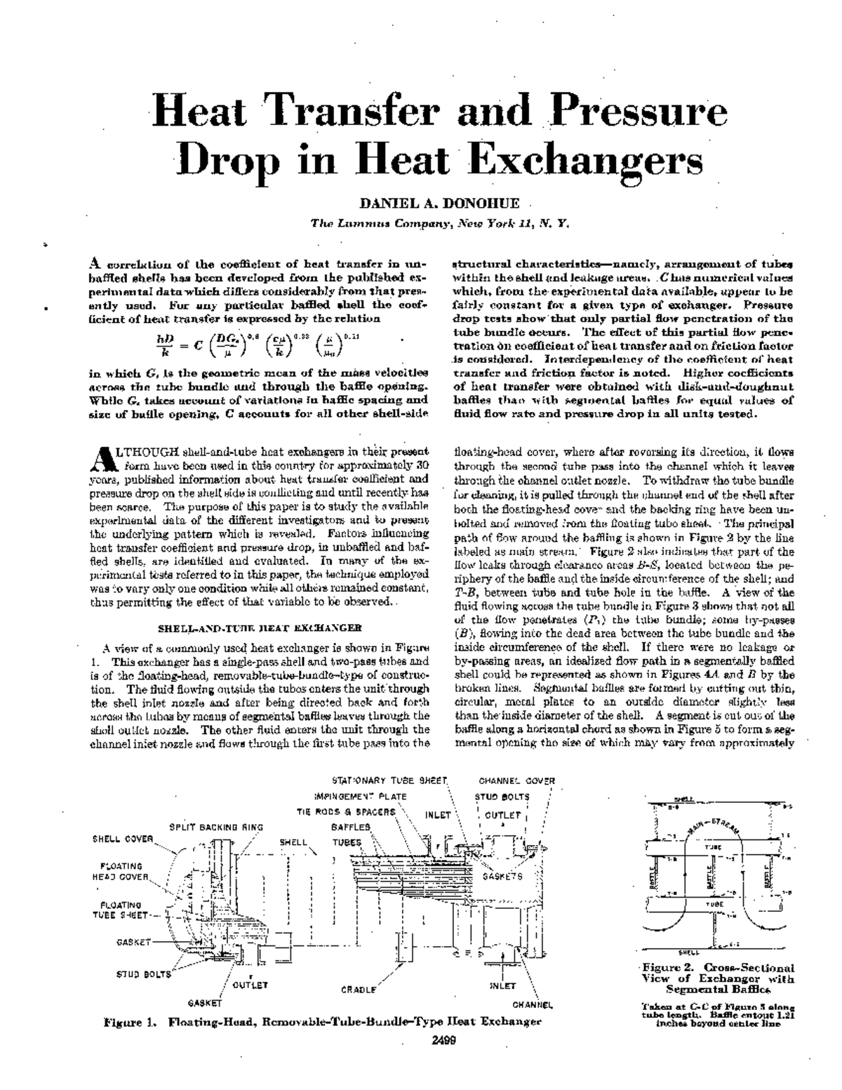 Effect of baffle spacing Heat Transfer and Pressure Drop in Heat