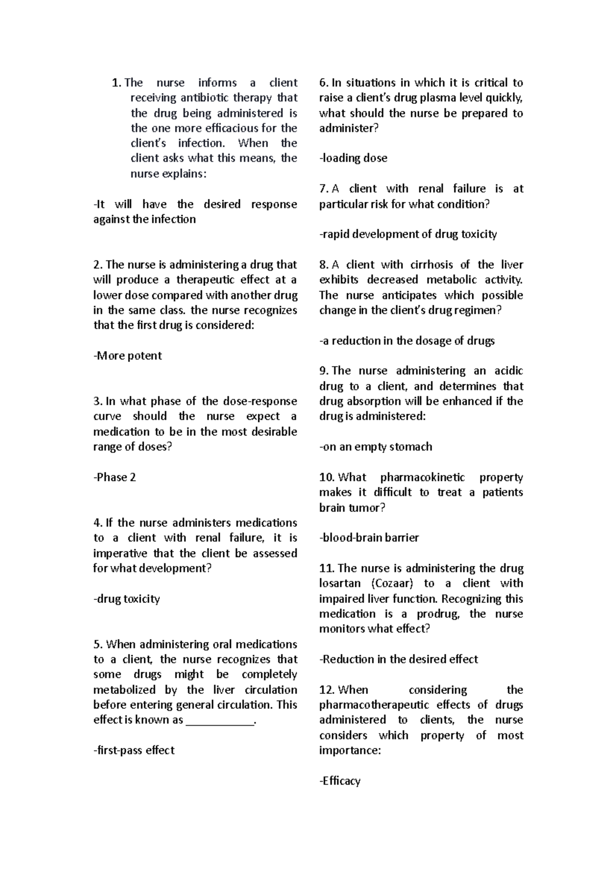 Pharmacology 14 - notes - The receiving antibiotic therapy that nurse ...