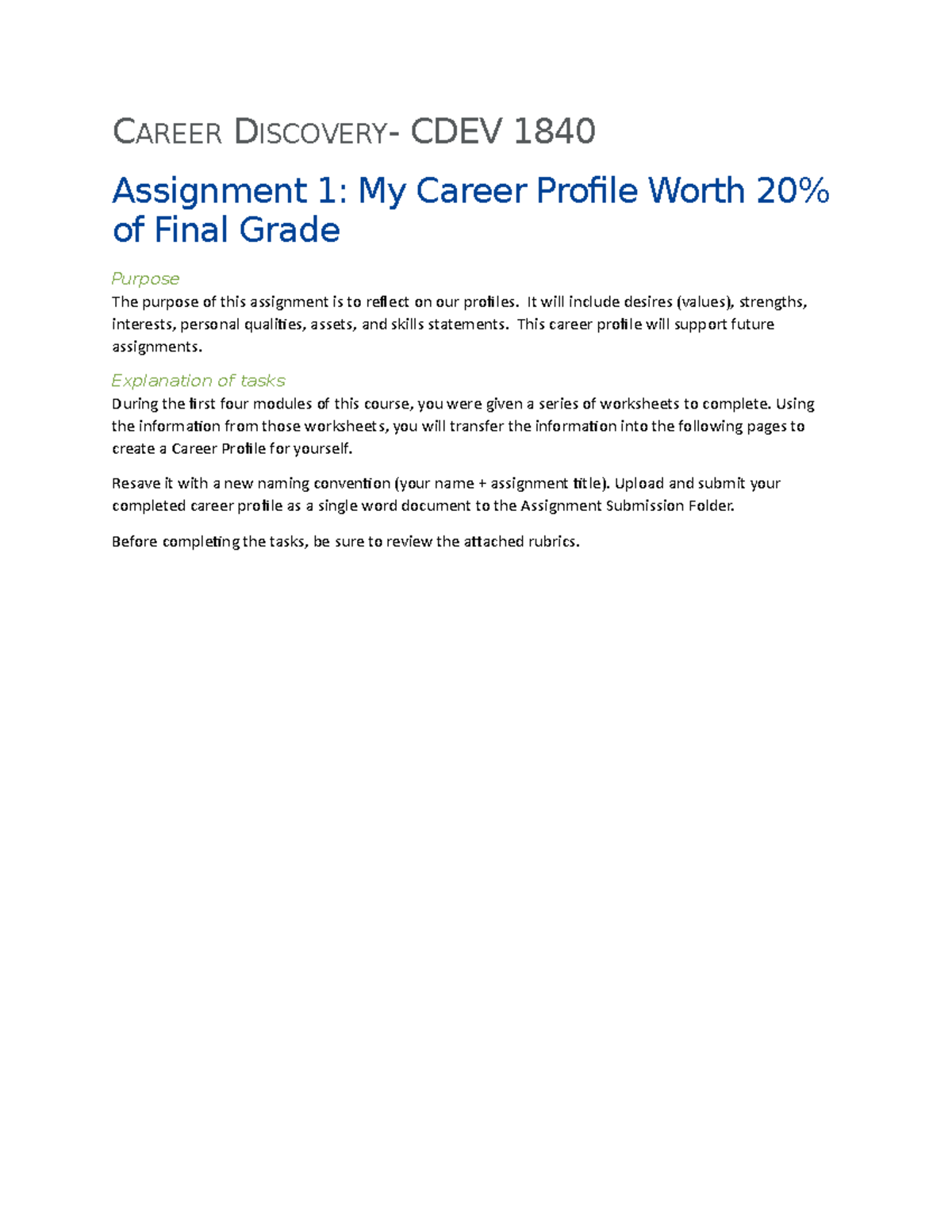 assignment discovery videos