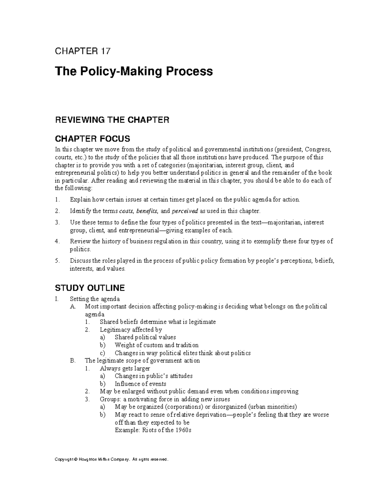 policy making process essay