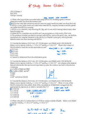 Chapter Five Notes - CHE 254 - Studocu
