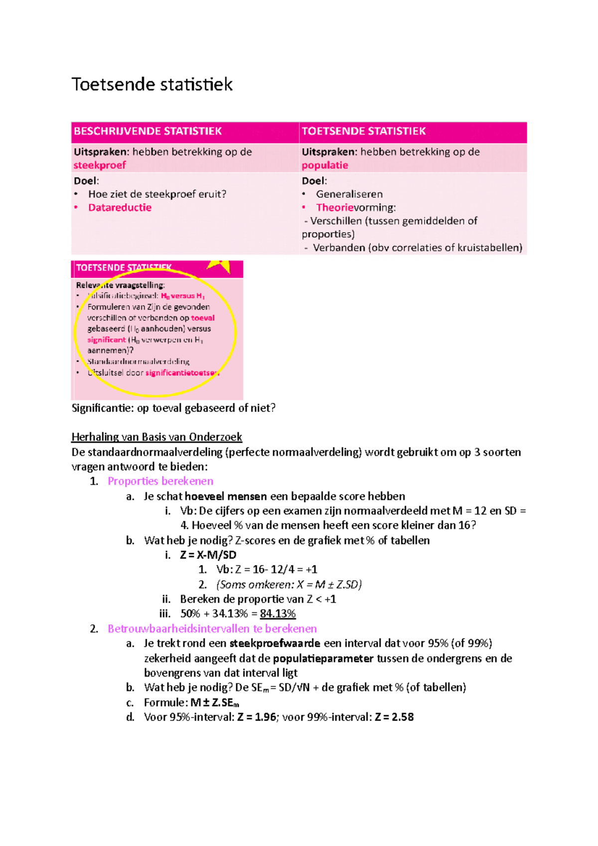 Toetsende statistiek (kwantitatief) - Toetsende statistiek ...
