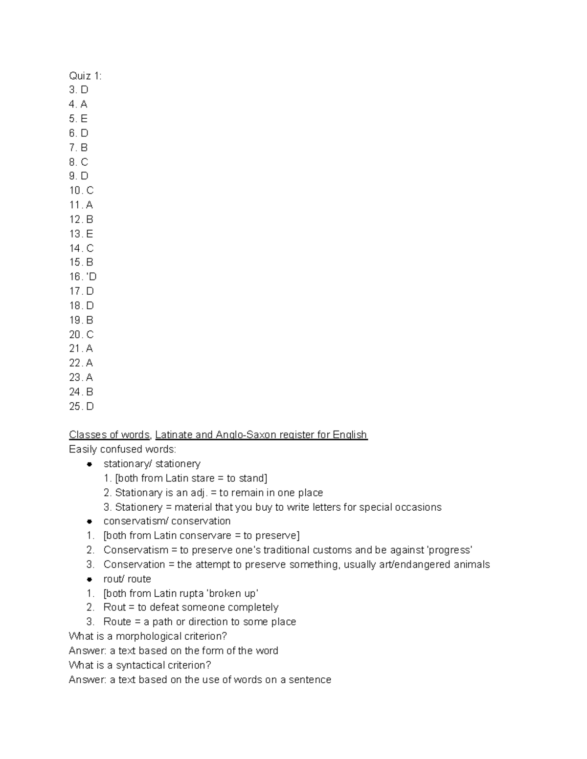 CLA 30 Lecture 5 Quiz 1 3. D 4. A 5. E 6. D 7. B 8. C 9. D 10. C 11
