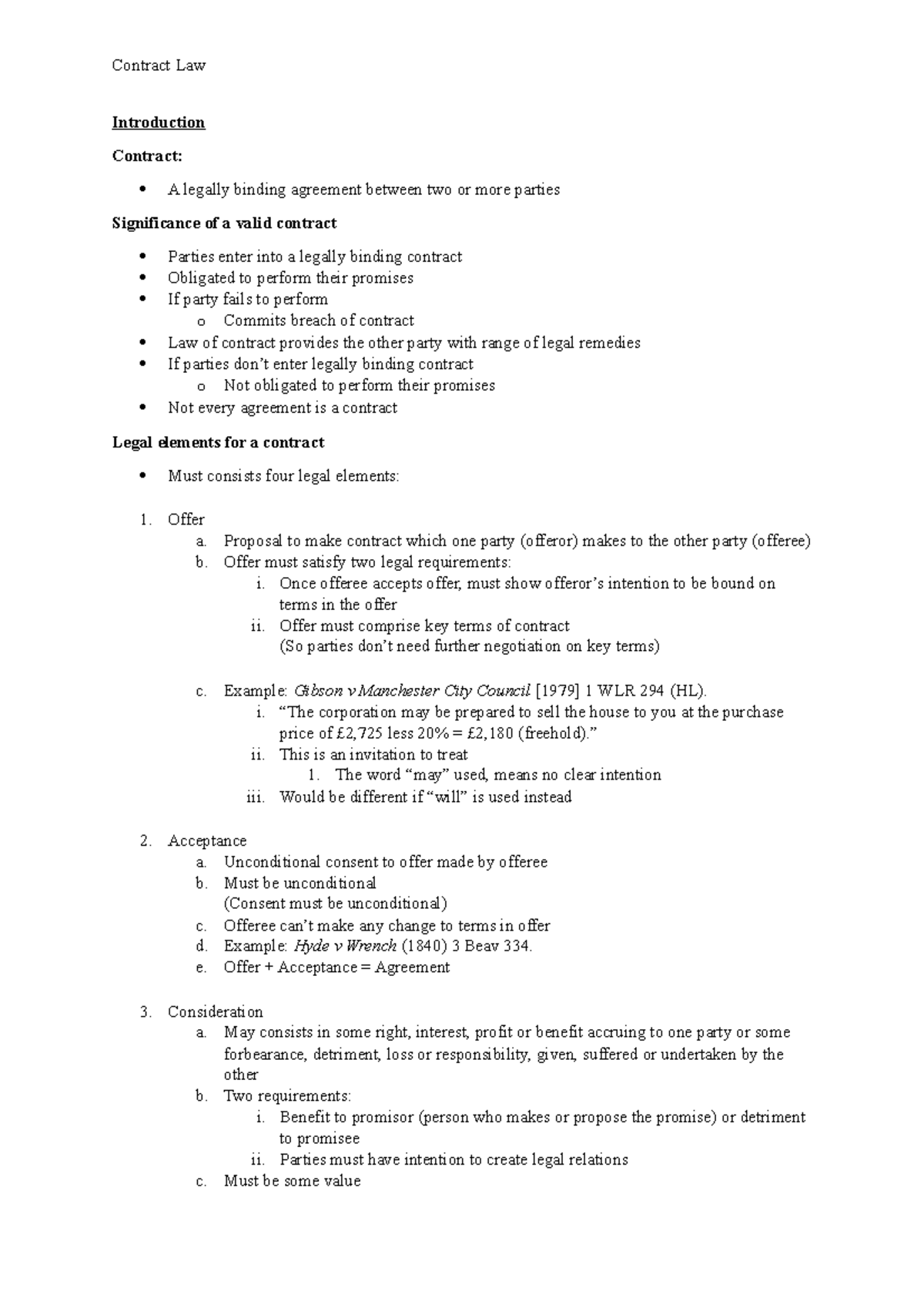 contract-law-notes-introduction-contract-a-legally-binding-agreement