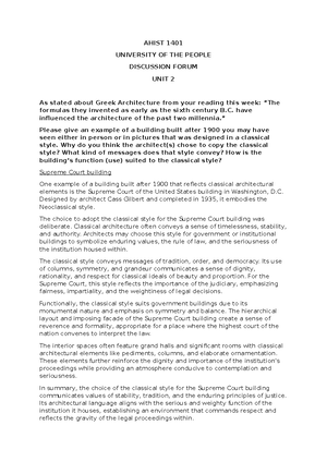 Unit 1 - Learning Journal - AHIST 1401 UNIVERSITY OF THE PEOPLE ...