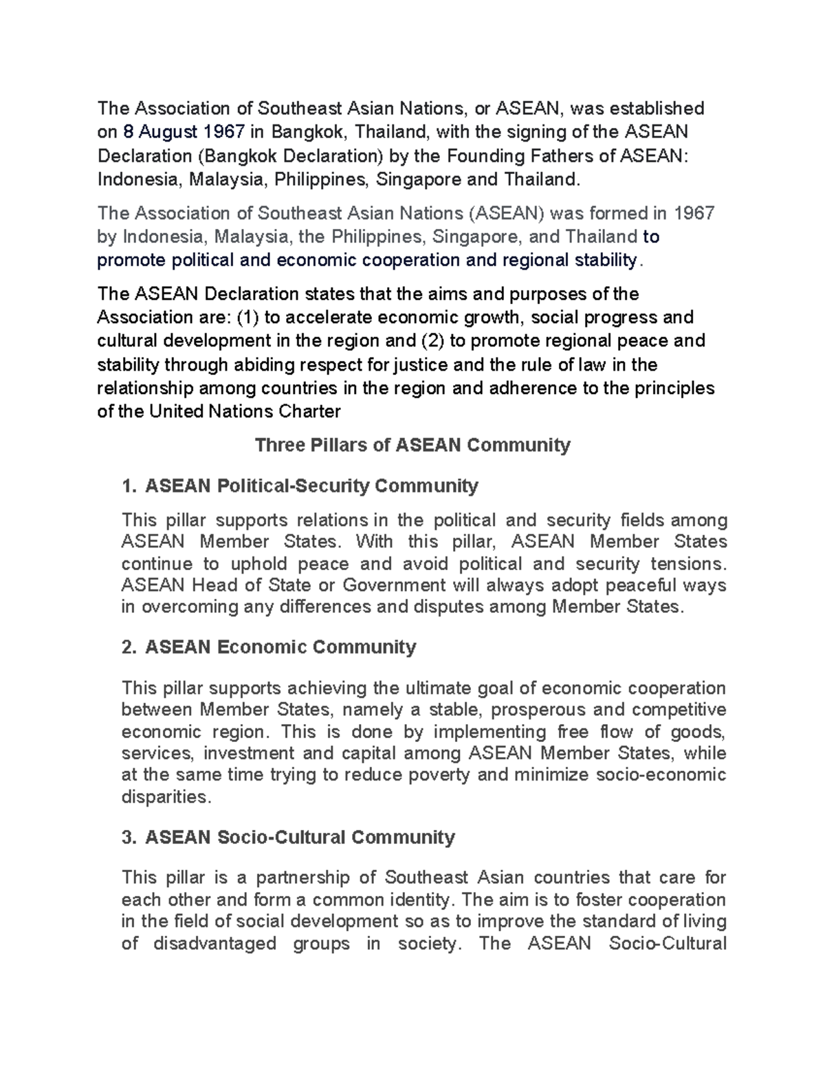 Regional Trading Asean - The Association of Southeast Asian Nations, or ...