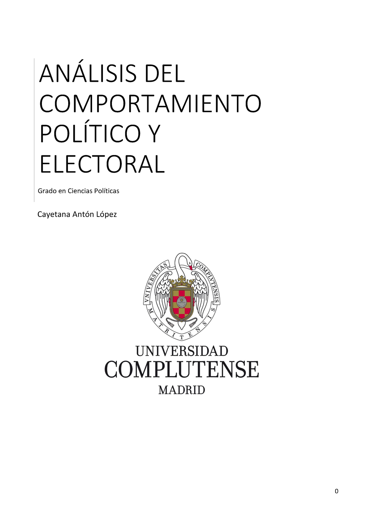 Temario Analisis Comportamiento PYE - ANÁLISIS DEL COMPORTAMIENTO ...