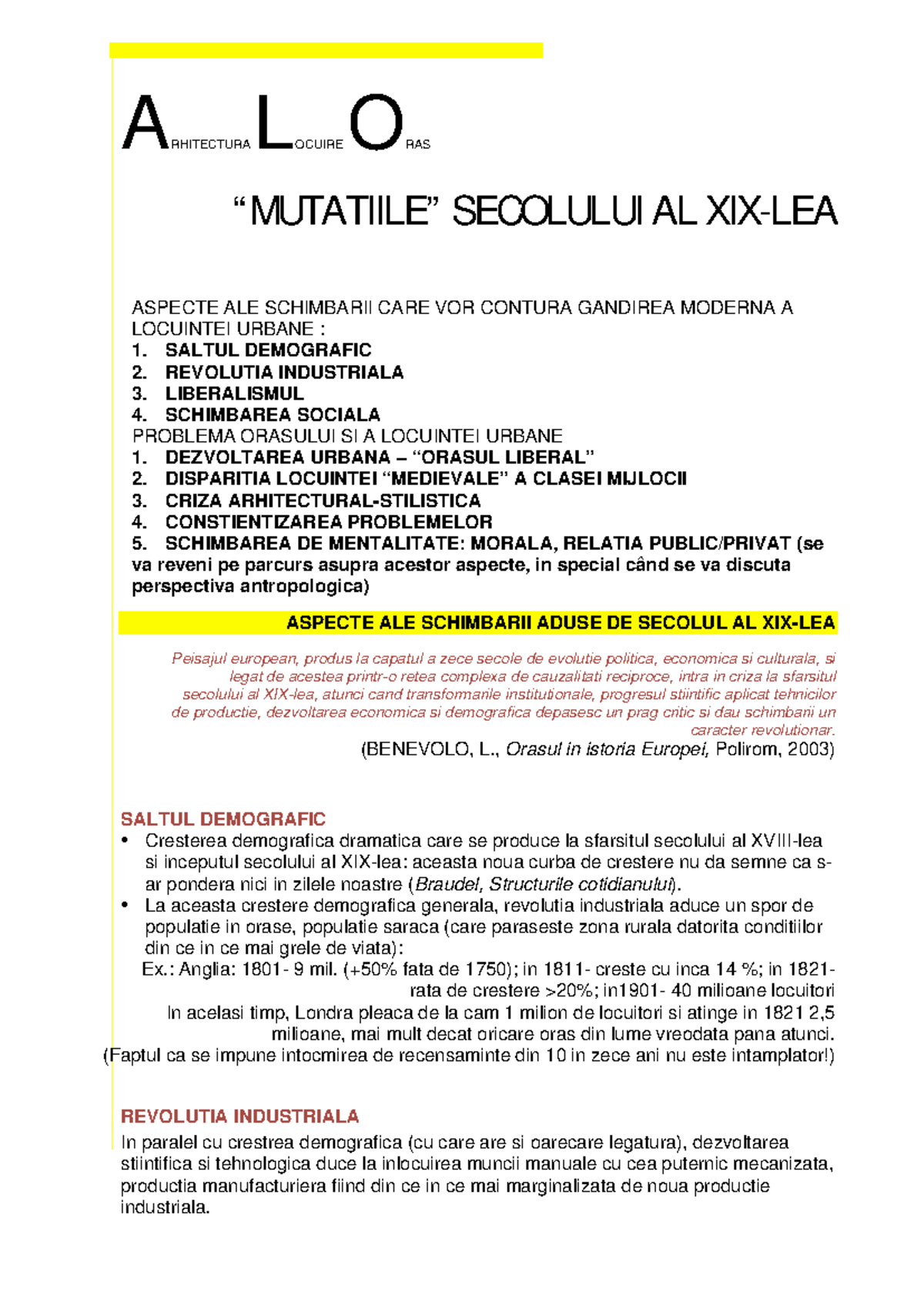 2 Mutatiile sec - IAE - “MUTATIILE” SECOLULUI AL XIX-LEA ASPECTE ALE ...